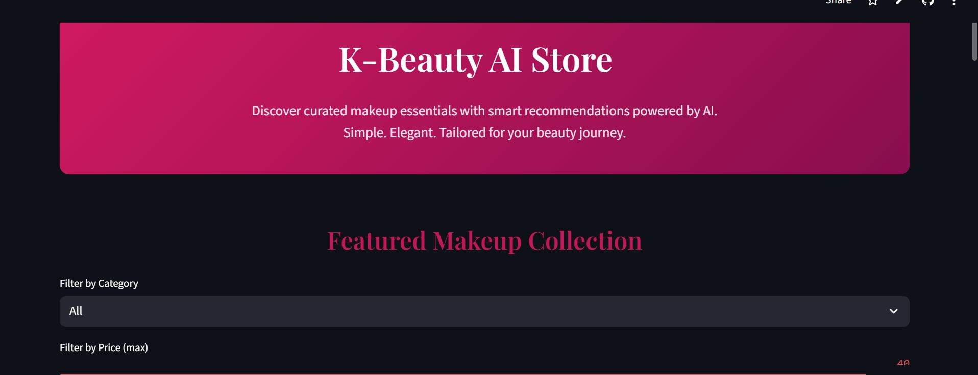 K-Beauty AI Store